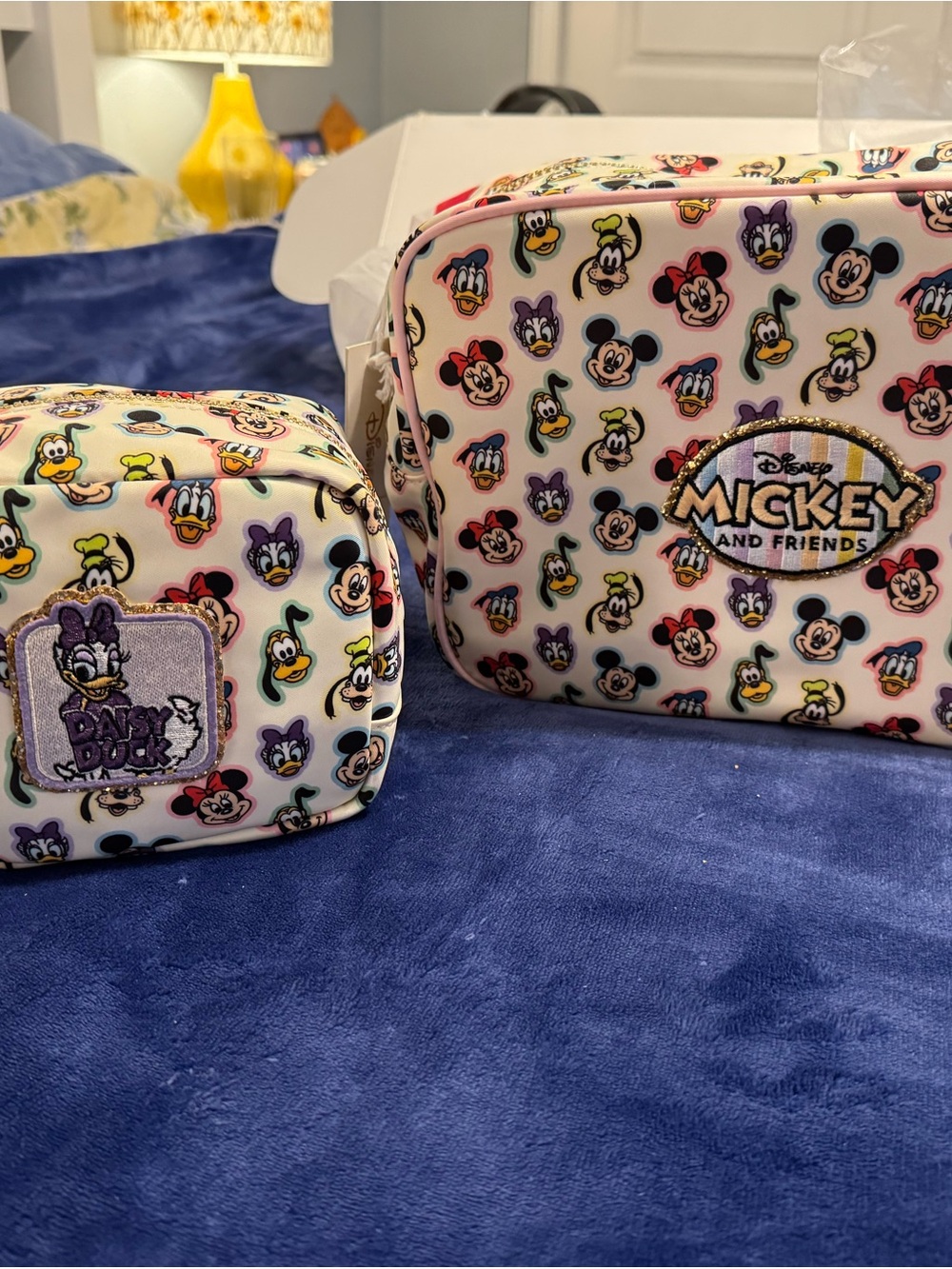 Disney Kids Mickey & Friends Pink and Multicolor Character Cosmetic Bag Set
